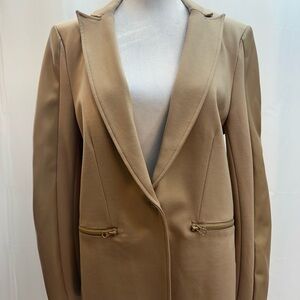 Central Park West Tan Blazer Jacket